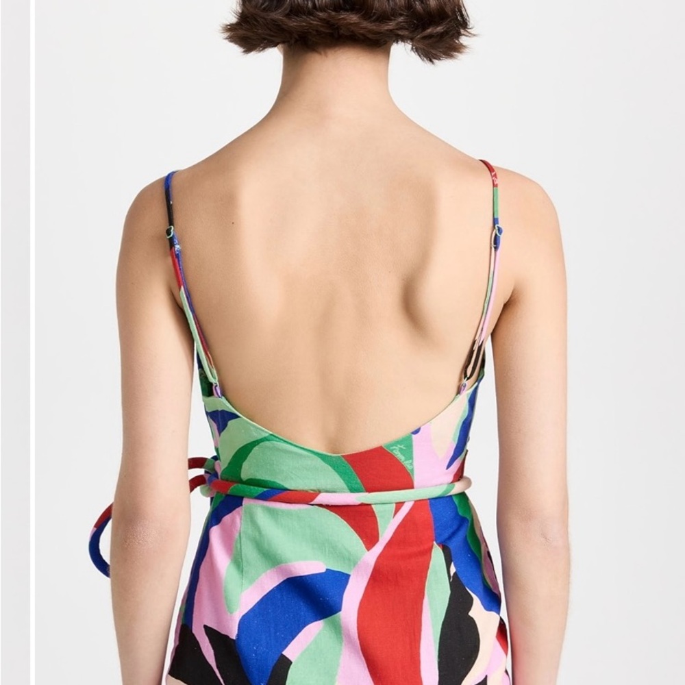 NWT Farm Rio colorful monstera mini dress S
